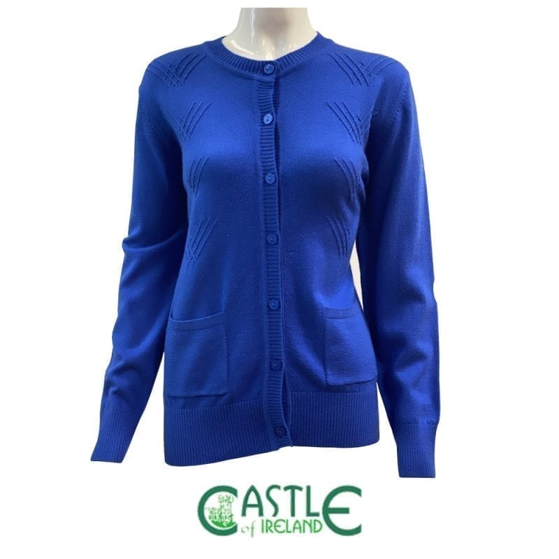 Lumber Neck Cardigan in Blue Moon Colour
